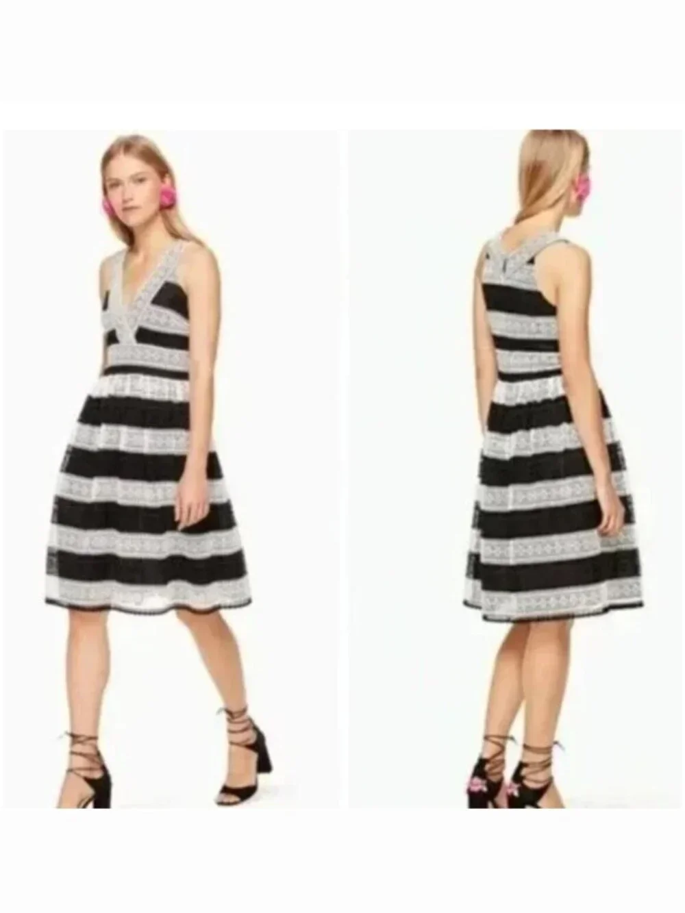 KATE SPADE NEW YORK SCENIC ROUTE COLOR-BLOCK LACE DRESS - Picture 5 of 5